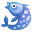 Pez Azul Brillante