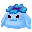 Trono Conejo Gomita Azul Sabio
