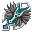 Escudo Alado Negro de Alicia Reforzado